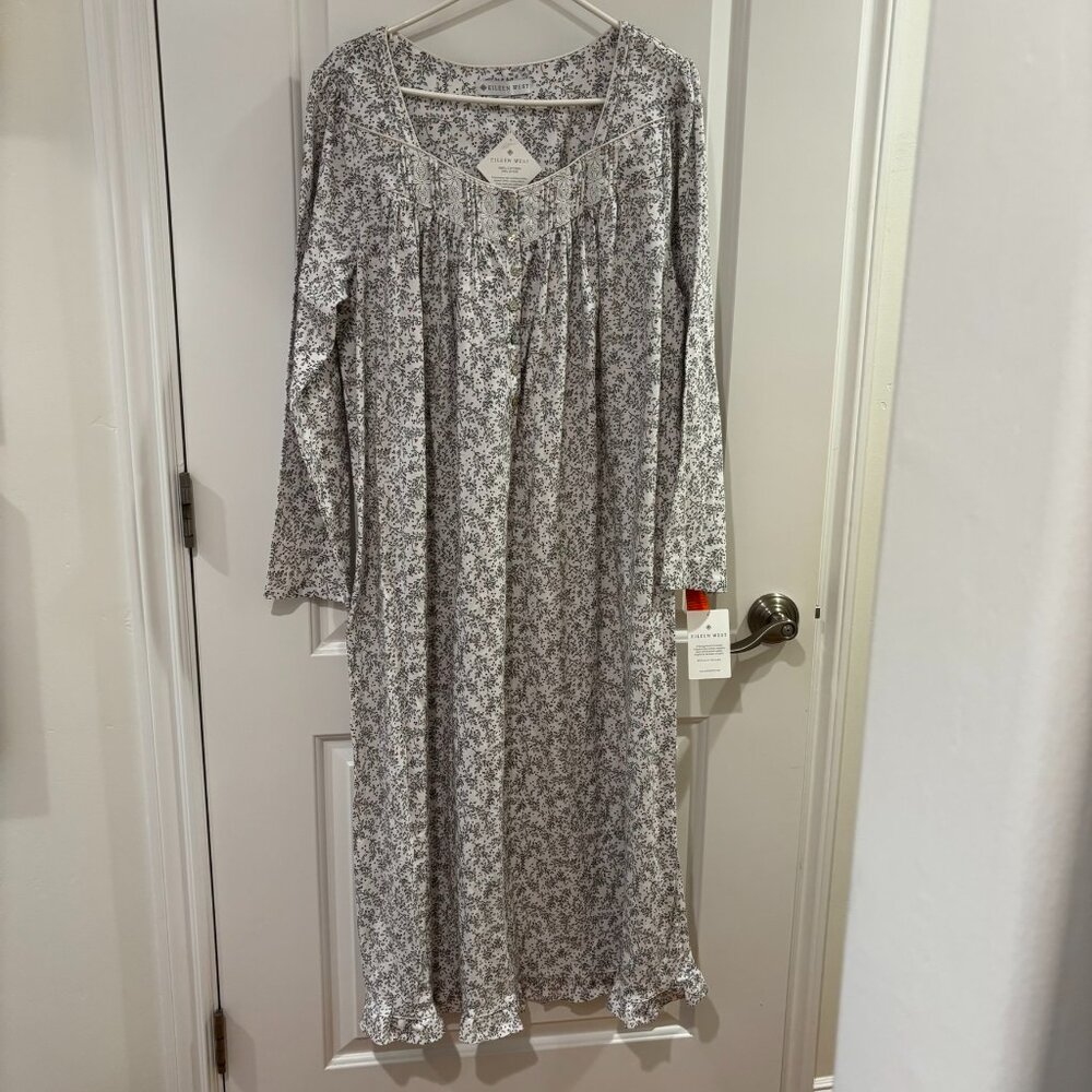 EILEEN WEST  100% cotton  NIGHTGOWN long Length NWT sz L